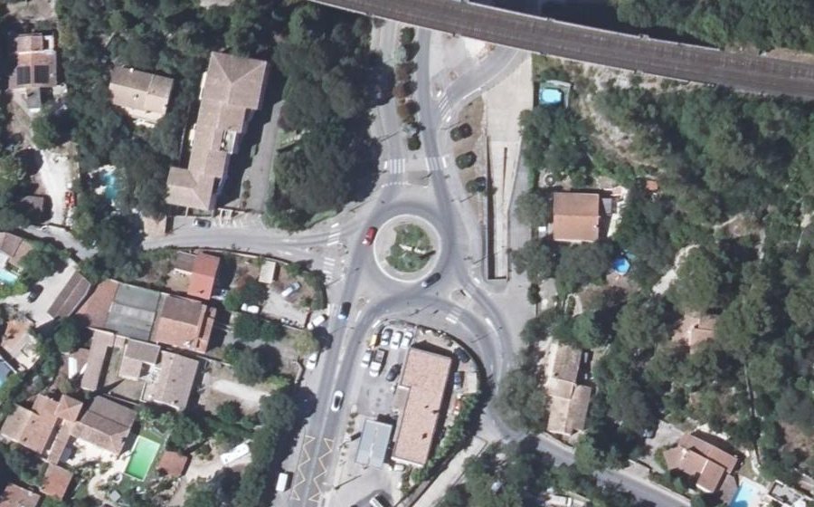 Vue aérienne du Rond-Point de l'Octroi