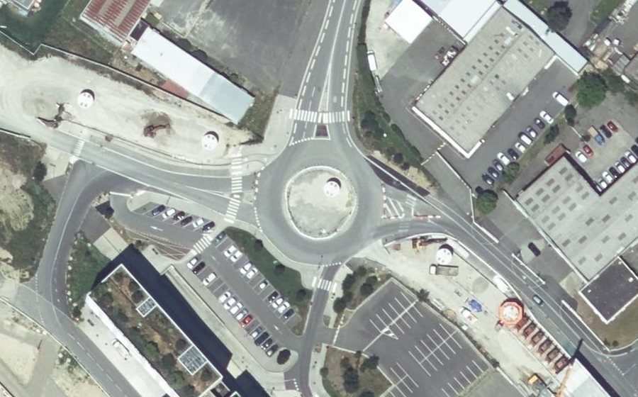 Vue aérienne du Rond-Point Henri Érable