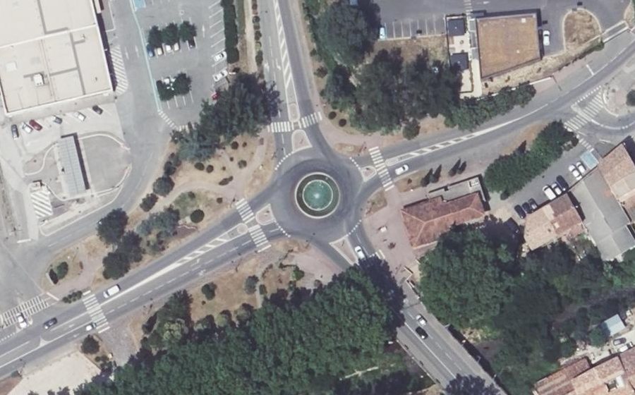 Vue aérienne du Carrefour de l'Europe