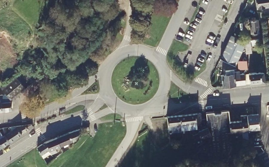 Vue aérienne du Rond-Point de Bad Sooden-Allendorf