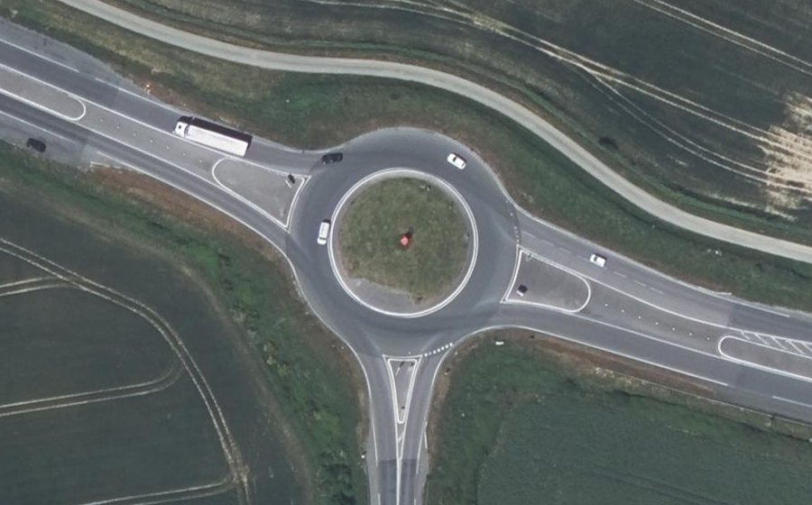 Vue aérienne du Rond-Point de Rennes
