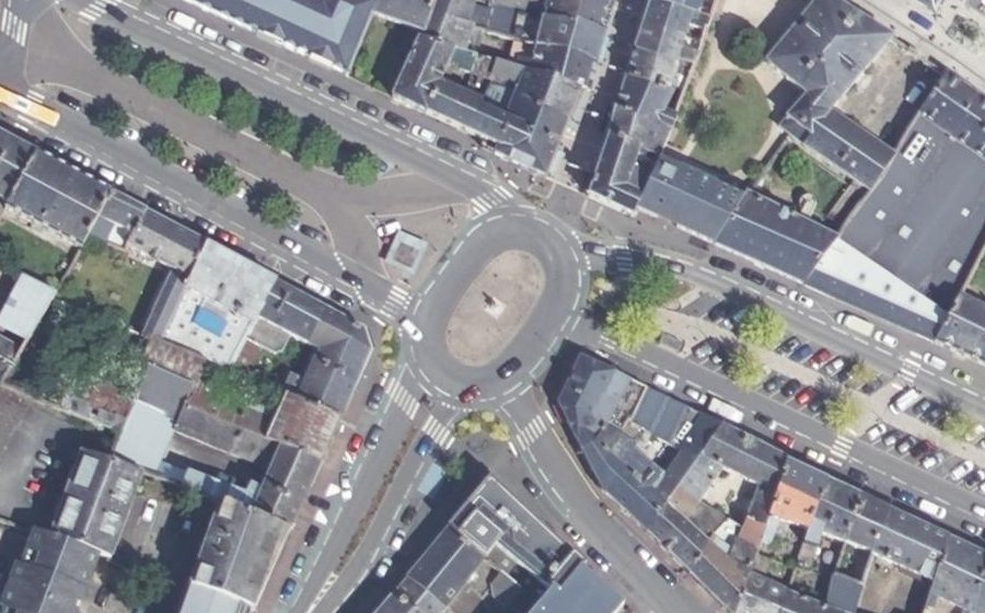 Vue aérienne du Place Duhamel