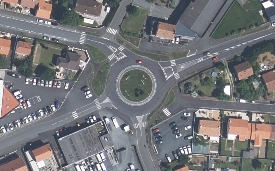 Vue aérienne du Rond-Point de la Bavière