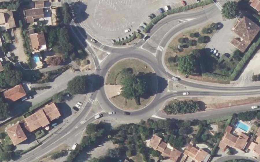 Vue aérienne du Rond-Point de la Libération