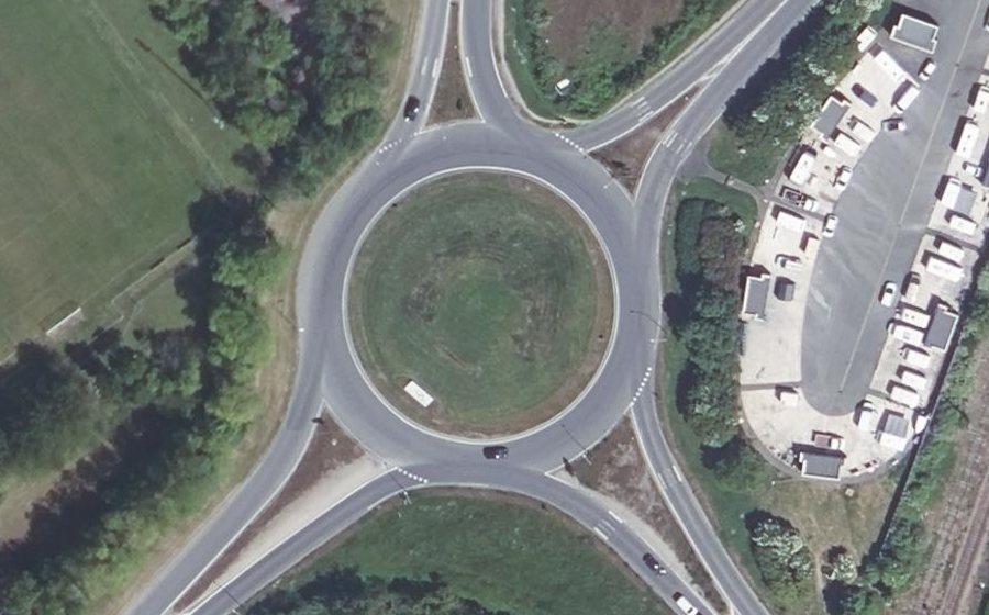 Vue aérienne du Rond-Point André Brun