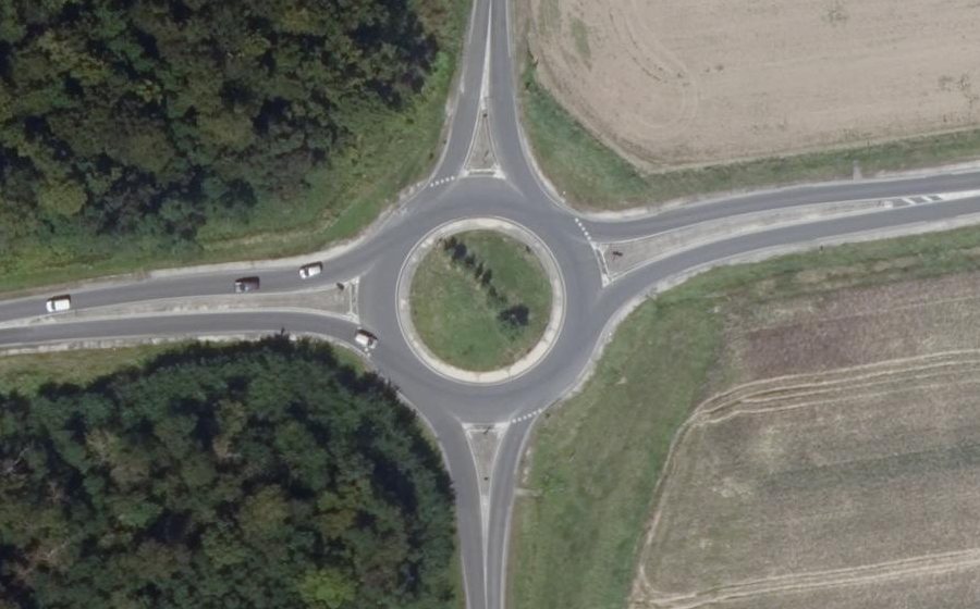 Vue aérienne du Rond-point anonyme n°5890266