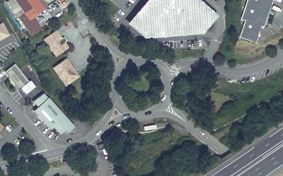 Vue aérienne du Rond-Point de Flotis