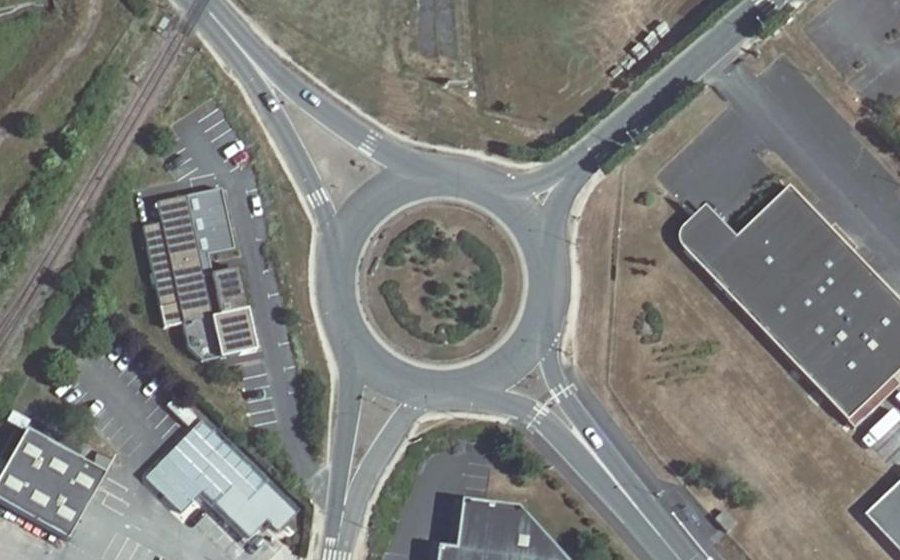 Vue aérienne du Rond-Point des Gailletrous