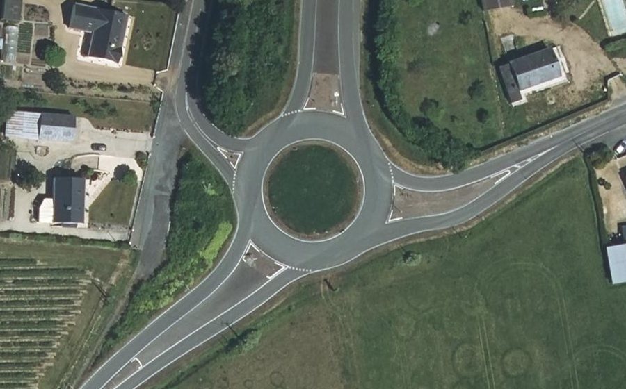 Vue aérienne du Rond-Point des Montansais