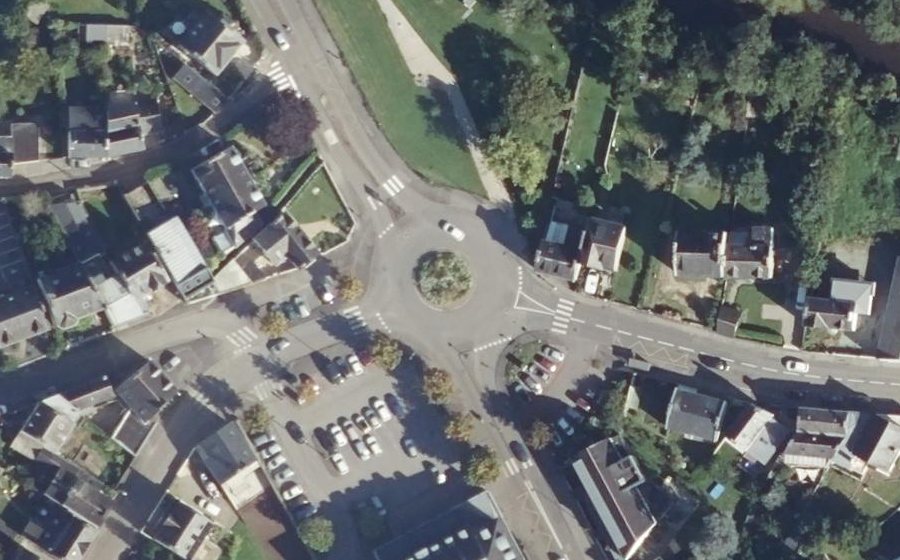 Vue aérienne du Rond-Point du Pontigou