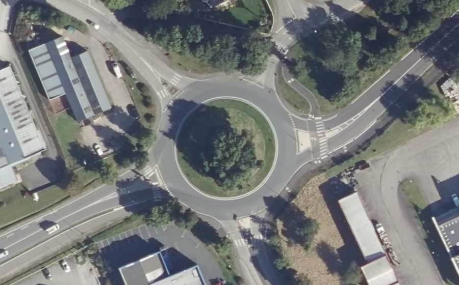 Vue aérienne du Rond-Point de Kerourvois