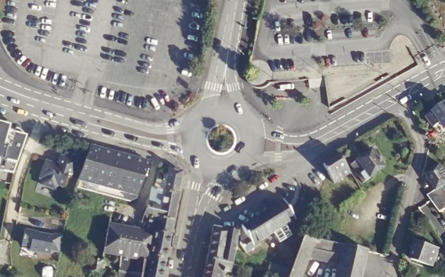 Vue aérienne du Rond-Point de la Croix-des-Gardiens