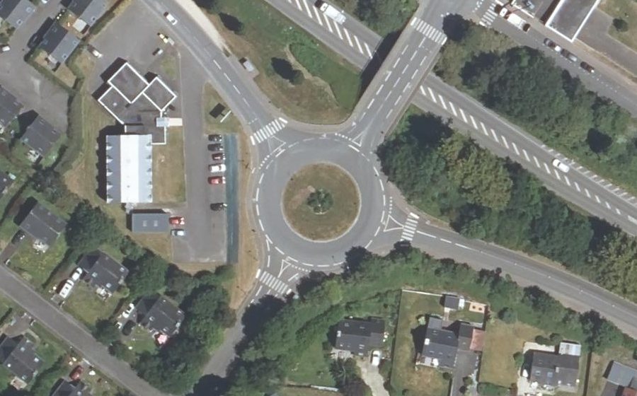 Vue aérienne du Rond-Point Saint-Roch