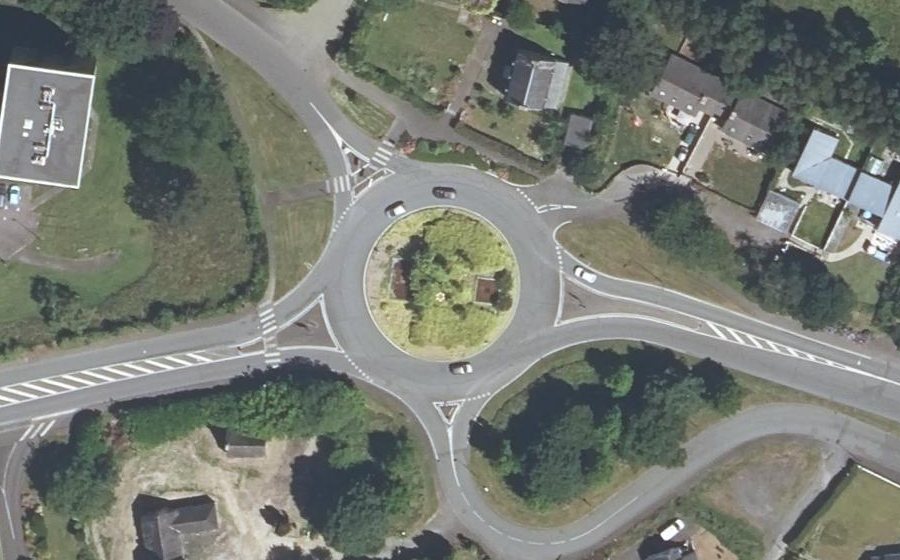 Vue aérienne du Rond-Point des Fontaines