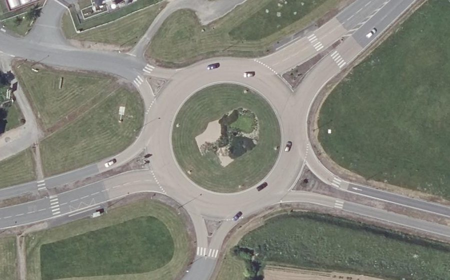 Vue aérienne du Rond-Point du 19 Mars 1962