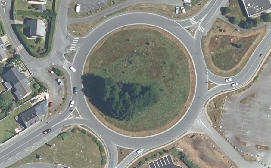 Vue aérienne du Rond-Point de Bel-Air