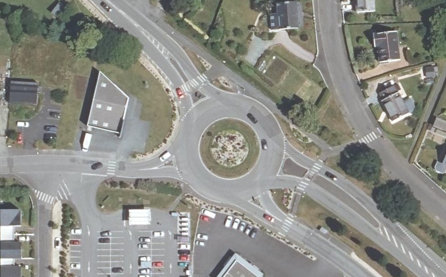 Vue aérienne du Rond-Point Kerligonan
