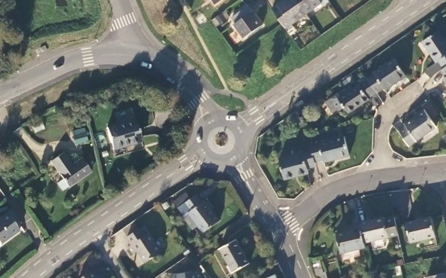 Vue aérienne du Rond-Point de Poul Prenn
