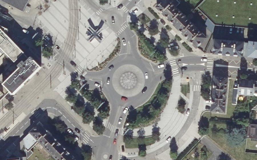 Vue aérienne de la Place de Strasbourg