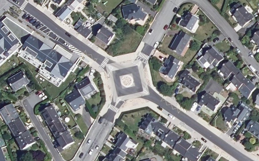 Vue aérienne du Rond-Point Louis Edelin