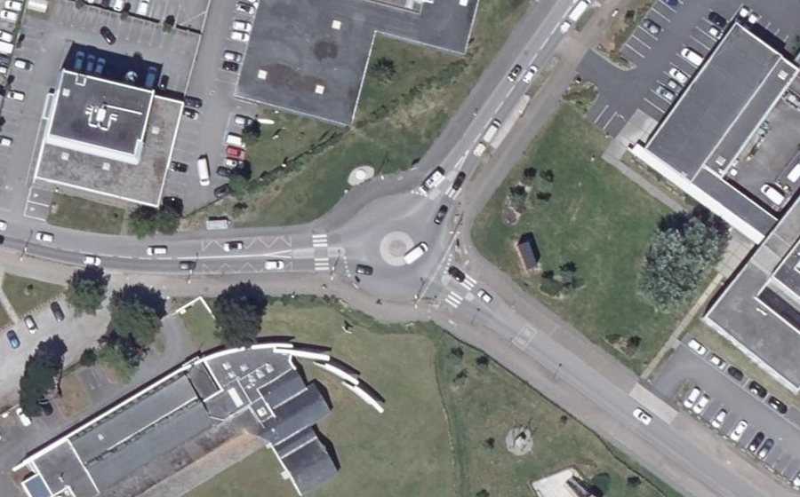 Vue aérienne du Rond-Point de la Médaille Militaire