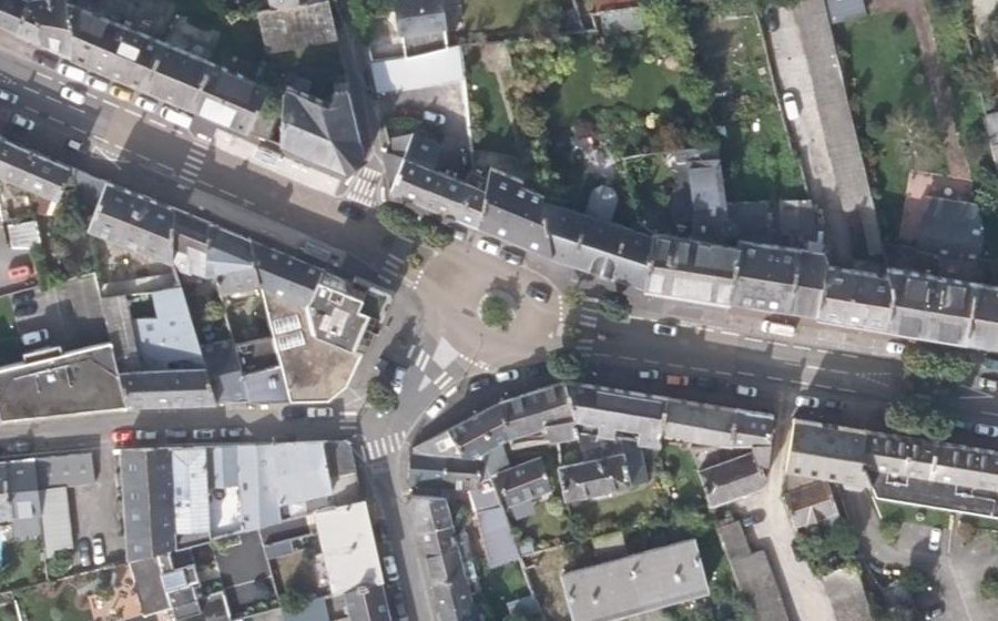 Vue aérienne du Rond-point de Calvin