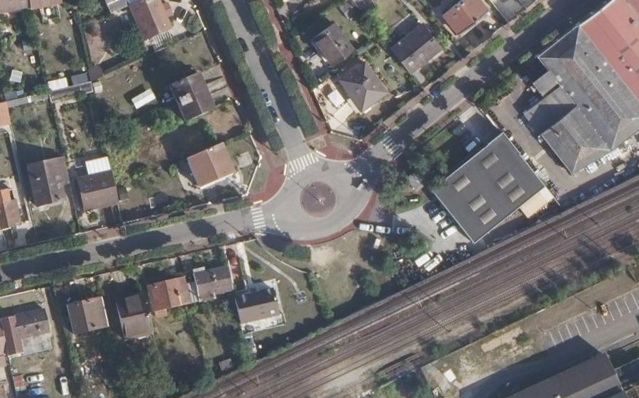 Vue aérienne du Boulevard de Mantes