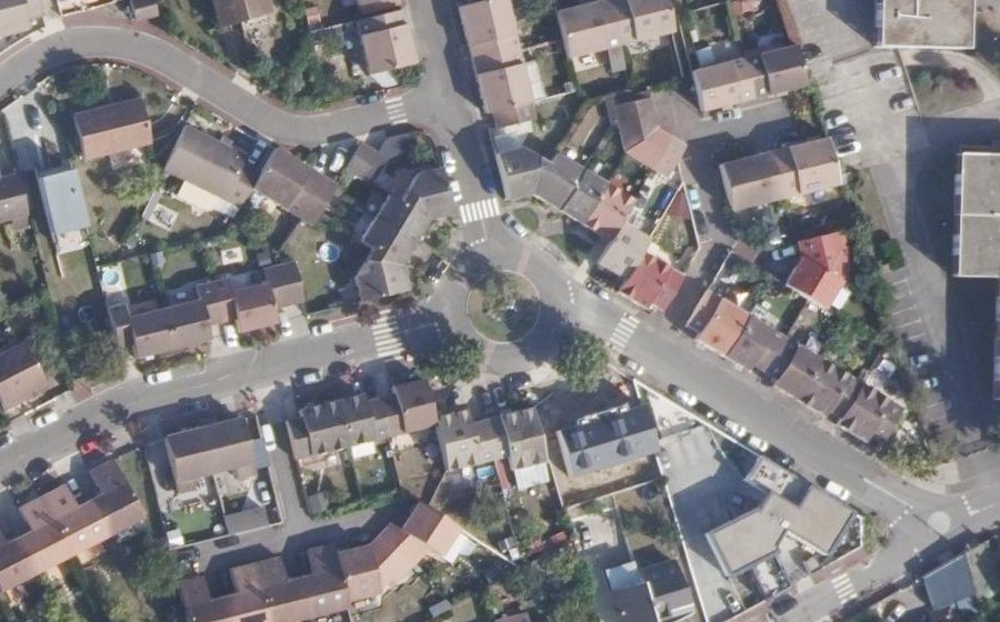 Vue aérienne du Place de la Croix Gatée