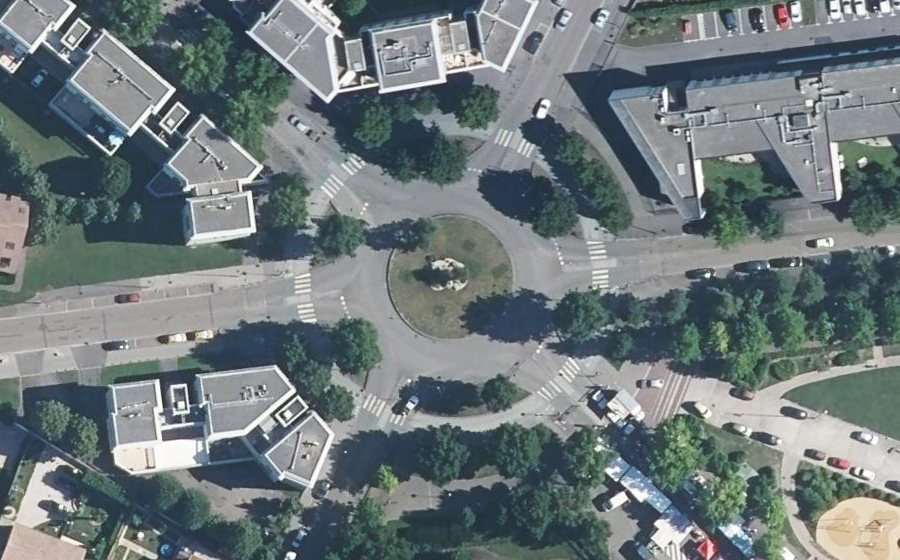Vue aérienne du Place de l'Europe