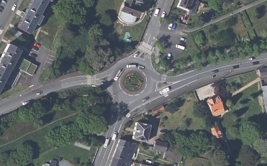 Vue aérienne du Rond-Point de l'Atlantique