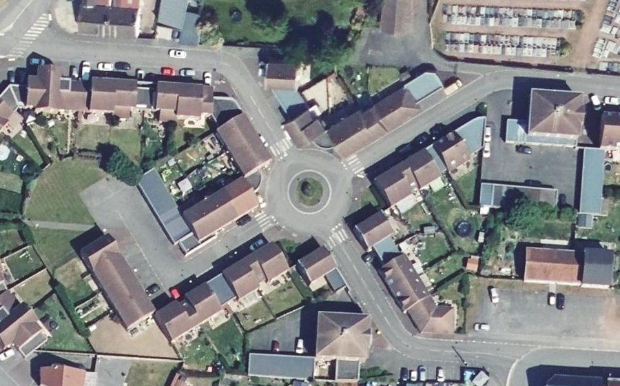 Vue aérienne du Rue de l'Égalité