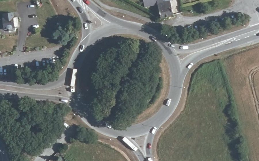 Vue aérienne du Giratoire de la Bézardais