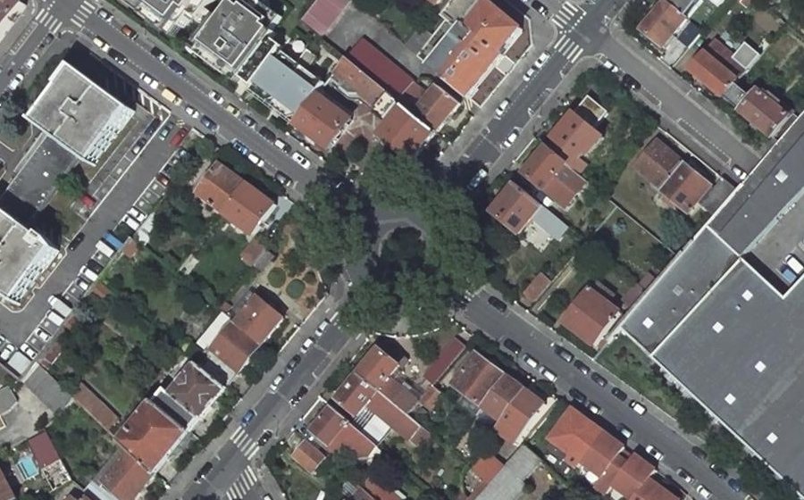Vue aérienne du Rue Émile Combes