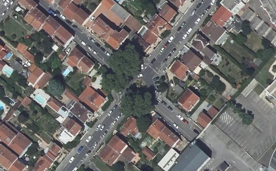 Vue aérienne du Rue Émile Combes