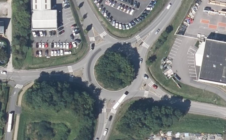 Vue aérienne du Giratoire Lucie Aubrac
