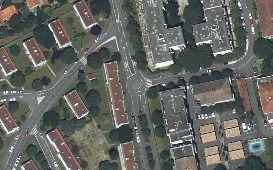 Vue aérienne du Chemin du Château de l'Hers