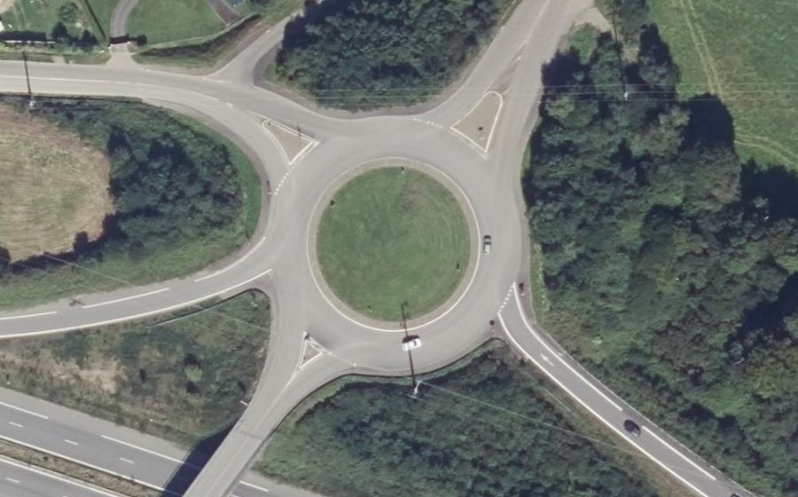 Vue aérienne du Échangeur Ar C'Hoadig