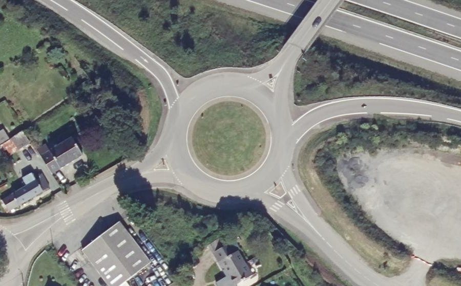 Vue aérienne du Échangeur Ar C'Hoadig