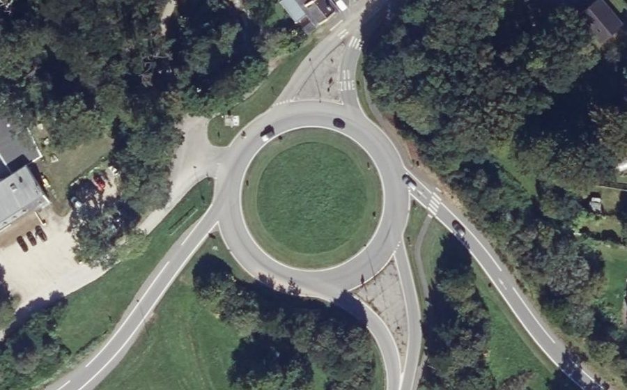 Vue aérienne du Rond-Point du Passage