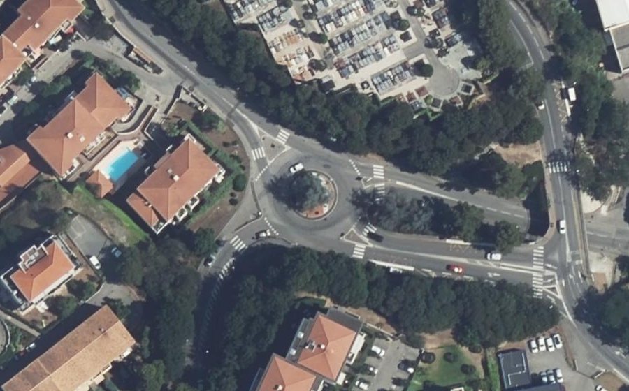 Vue aérienne du Rond-Point Rascas