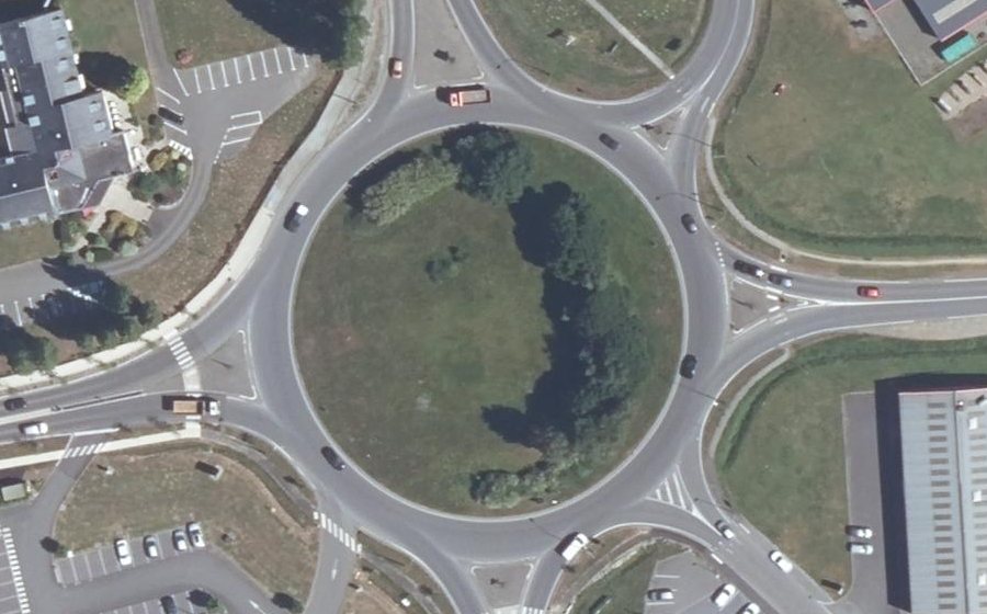 Vue aérienne du Giratoire de Pont Lo