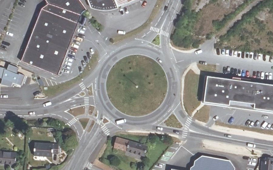 Vue aérienne du Rond-Point Saint-Marc