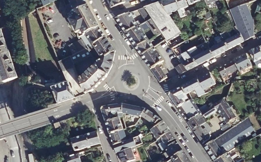 Vue aérienne du Rond-Point de l'Octroi