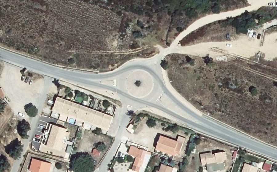 Vue aérienne du Rond-Point de Pietralba