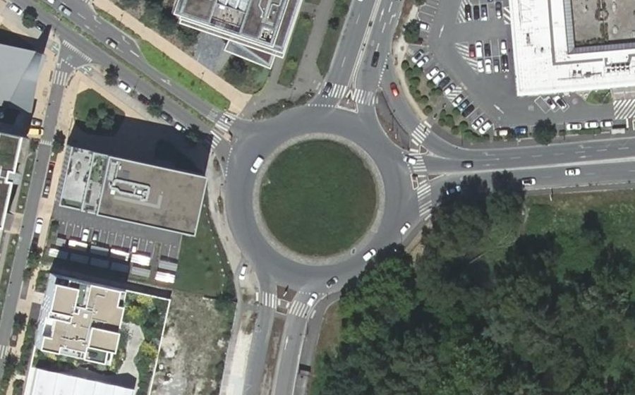 Vue aérienne du Rond-Point Tobeen