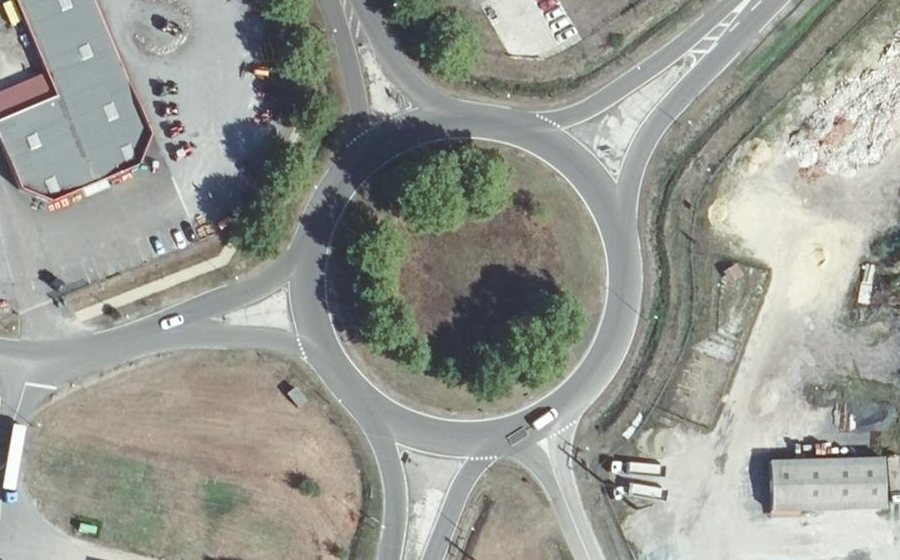 Vue aérienne du Rond-Point de Galleben