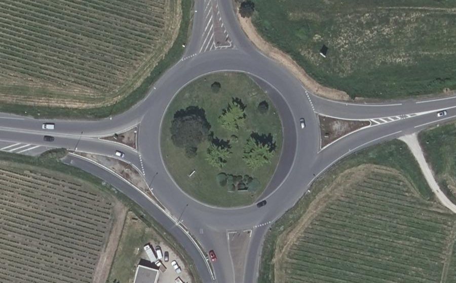 Vue aérienne du Rond-Point des Graves