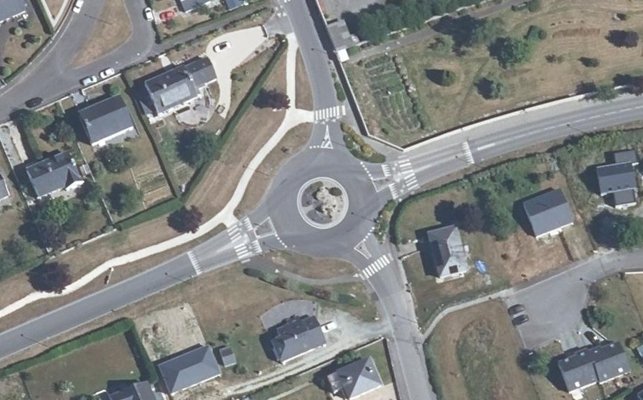 Vue aérienne du Rond-Point de Montafilan