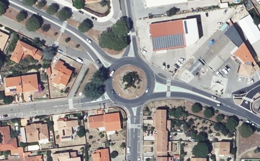 Vue aérienne du Rond-Point de Rivesaltes