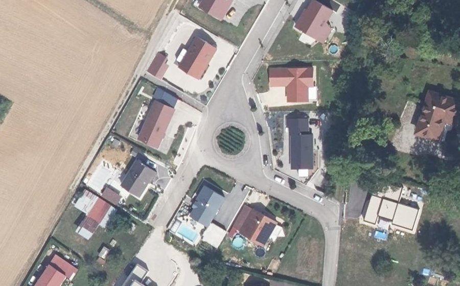 Vue aérienne du Rue du Four à Pain